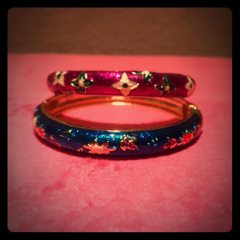 Purple floral Bangle